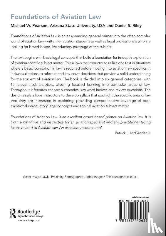 Pearson, Michael W., Riley, Daniel S. - Foundations of Aviation Law