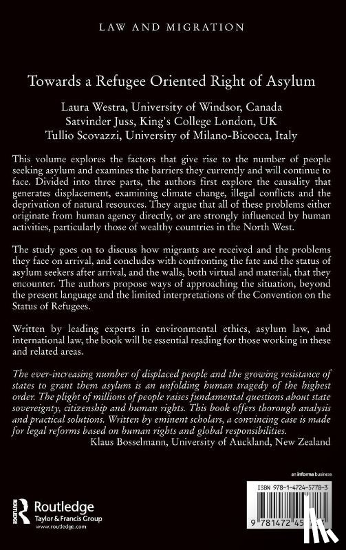 Westra, Laura, Juss, Satvinder - Towards a Refugee Oriented Right of Asylum
