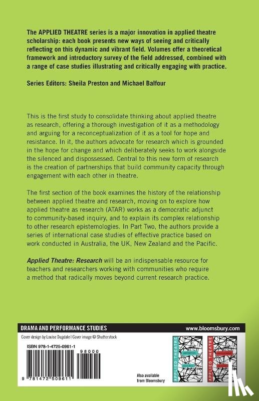 O'Connor, Dr Peter (University of Auckland, Anderson, Professor Michael (University of Sydney - Applied Theatre: Research