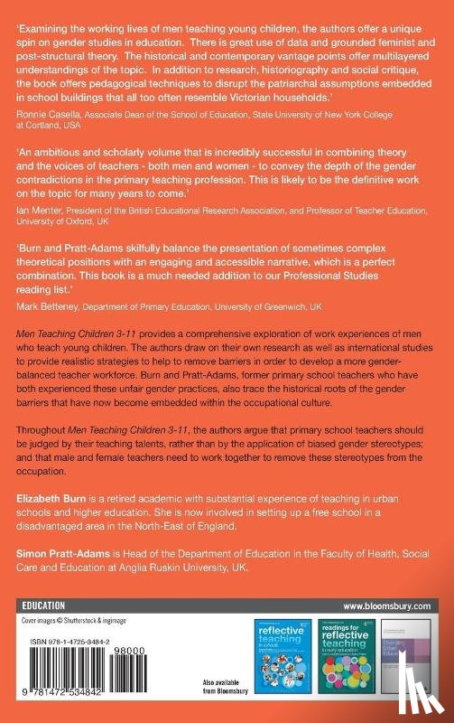 Burn, Dr Elizabeth (Formerly of London Metropolitan University, Pratt-Adams, Dr Simon (Anglia Ruskin University - Men Teaching Children 3-11