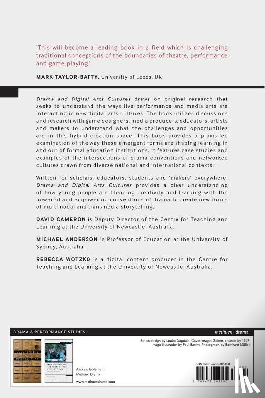 Cameron, Mr David, Wotzko, Rebecca, Anderson, Professor Michael (University of Sydney - Drama and Digital Arts Cultures