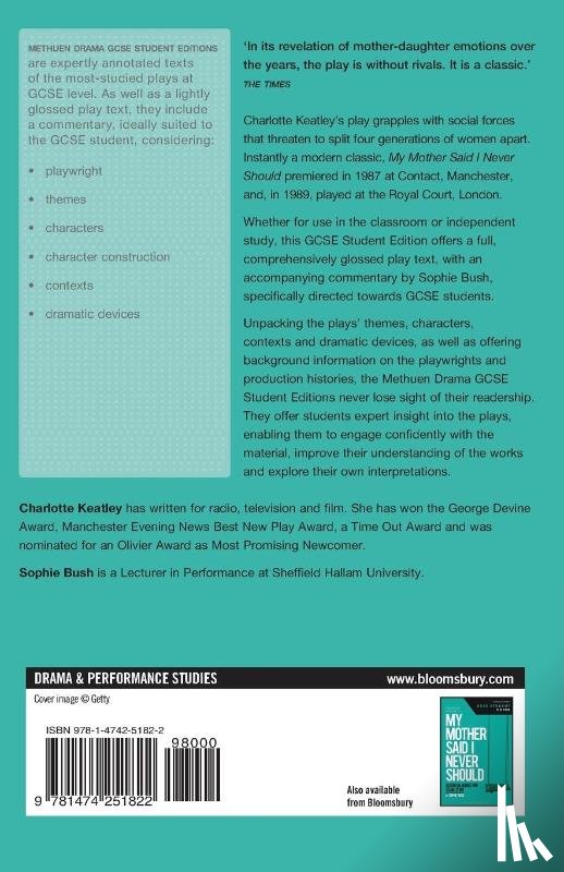 Keatley, Charlotte (Playwright - My Mother Said I Never Should GCSE Student Edition