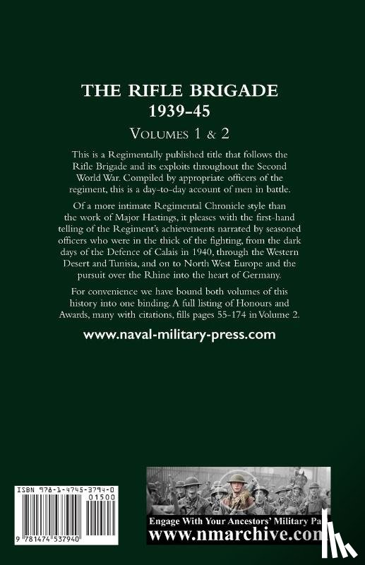 Regimental History - The Rifle Brigade 1939-45