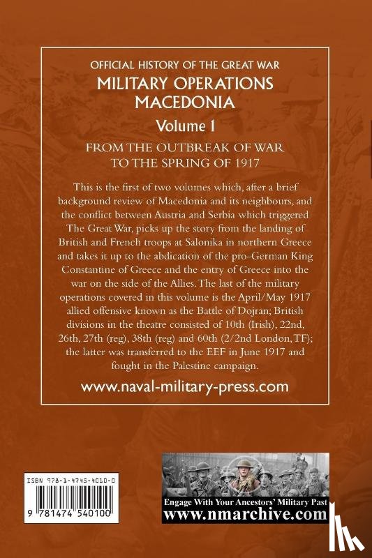 Falls, Captain Cyril - MACEDONIA VOL I