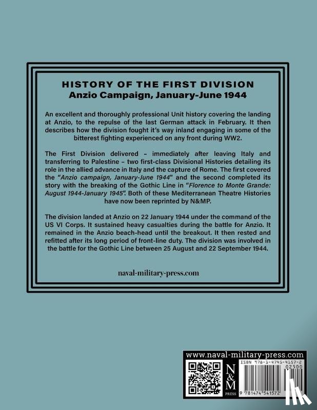 Anon - HISTORY OF THE FIRST DIVISION Anzio Campaign, January-June 1944