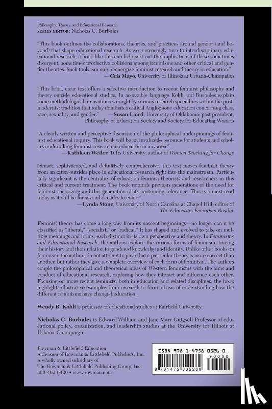 Kohli, Wendy R., Burbules, Nicholas C. - Feminisms and Educational Research