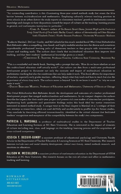 Marshall, Patricia L., DeCuir-Gunby, Jessica T., McCulloch, Allison W. - When Critical Multiculturalism Meets Mathematics
