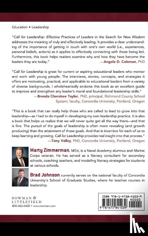 Zimmerman, Marty, Johnson, Brad - Call for Leadership