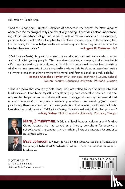 Zimmerman, Marty, Johnson, Brad - Call for Leadership