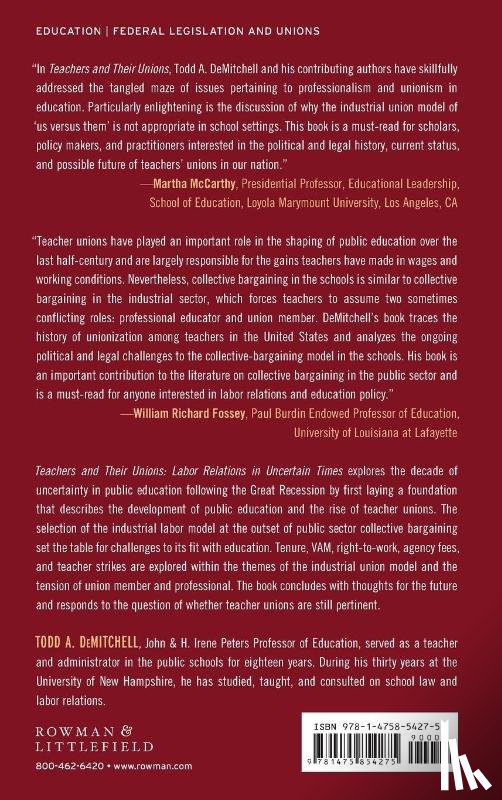 DeMitchell, Todd A. - Teachers and Their Unions