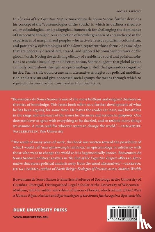 de Sousa Santos, Boaventura - The End of the Cognitive Empire