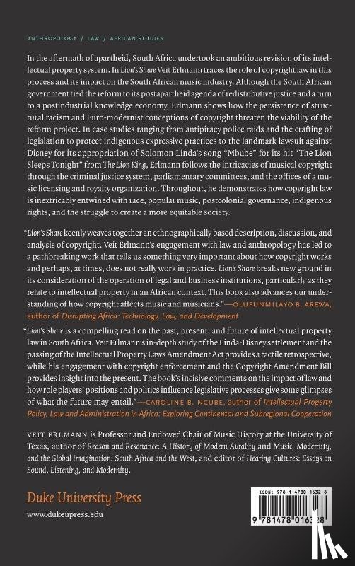 Erlmann, Veit - Lion's Share