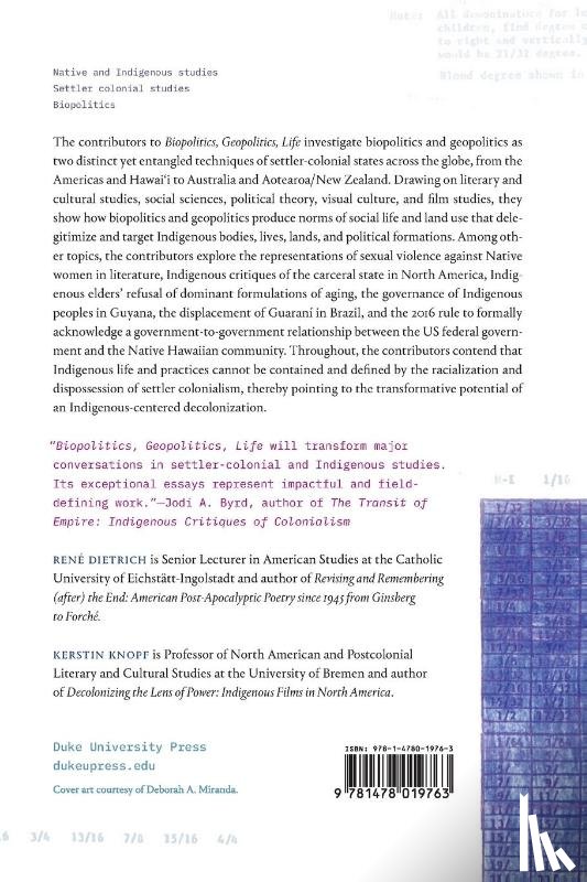  - Biopolitics, Geopolitics, Life