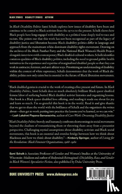 Schalk, Sami - Black Disability Politics