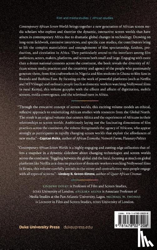  - Contemporary African Screen Worlds