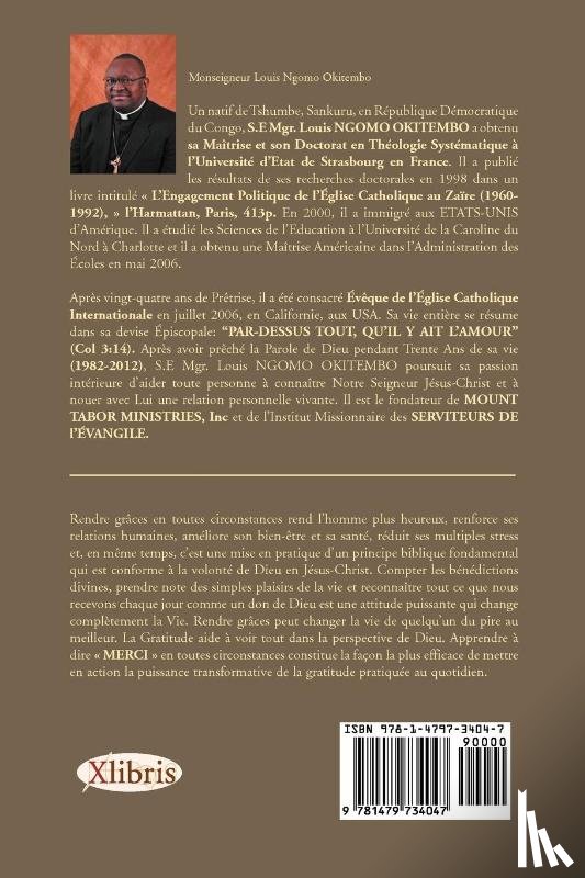 Okitembo, Monseigneur Louis Ngomo - EN TOUTES CIRCONSTANCES, RENDEZ-GRACES. La Puissance de la Gratitude