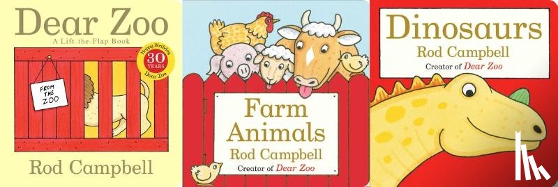 Campbell, Rod - Dear Zoo & Friends Collected Set: Dear Zoo; Farm Animals; Dinosaurs