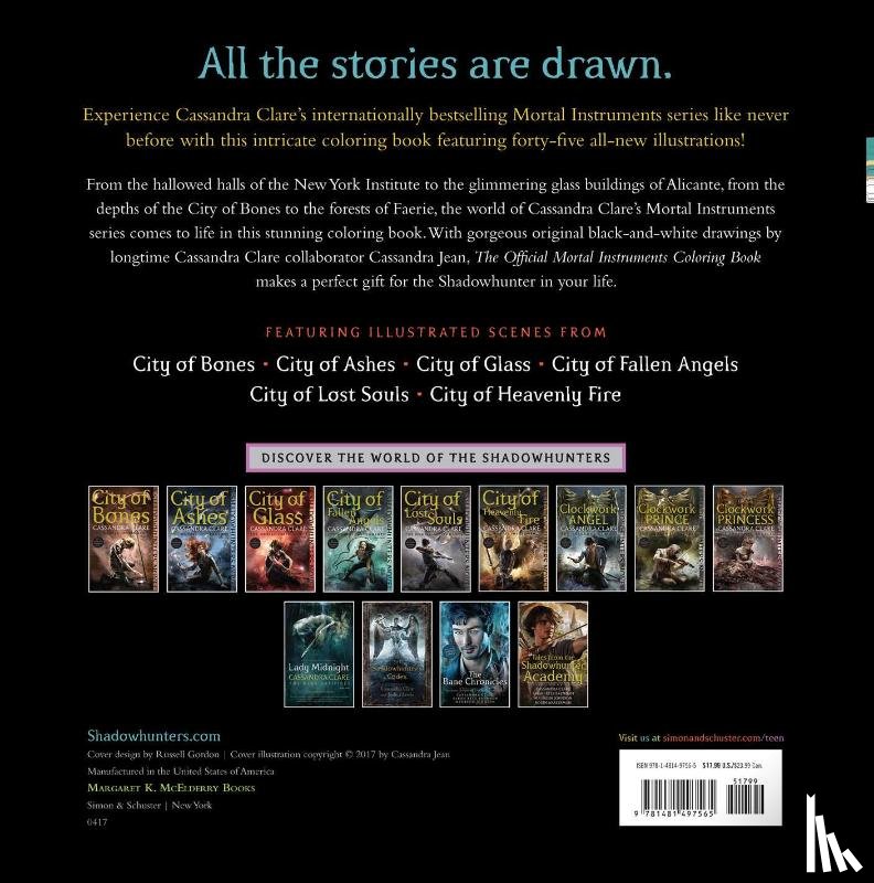 Clare, Cassandra - The Official Mortal Instruments Coloring Book