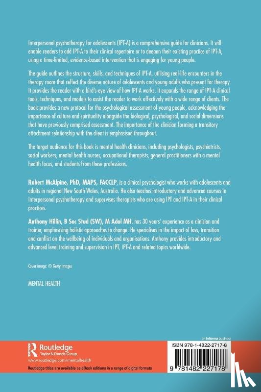 McAlpine, Robert (New South Wales Institute of Psychiatry, Hillin, Anthony - Interpersonal Psychotherapy for Adolescents