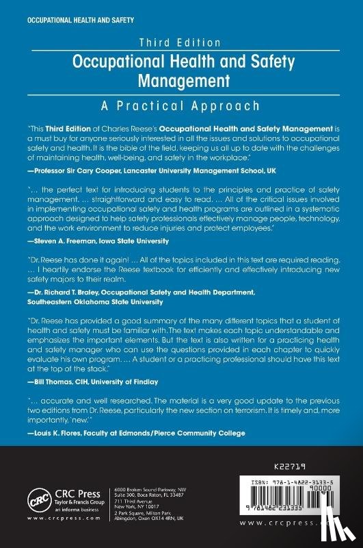Reese, Charles D. (University of Connecticut - Occupational Health and Safety Management