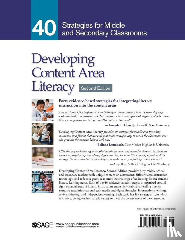 Antonacci, Patricia A., O'Callaghan, Catherine M., Berkowitz, Esther - Developing Content Area Literacy