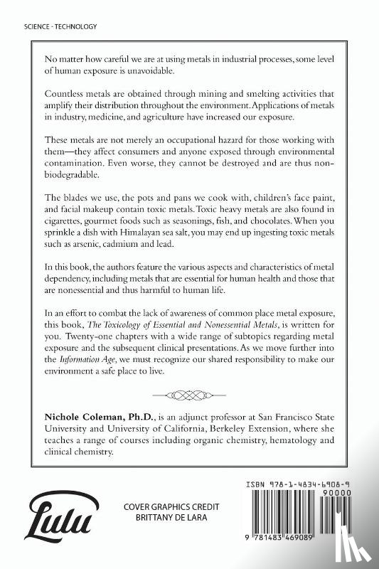 Coleman, Nichole, Castrejon, Aisha, Blaine, Christopher - The Toxicology of Essential and Nonessential Metals