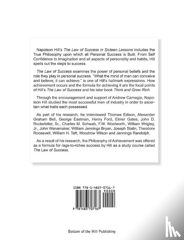 Hill, Napoleon - The Law of Success in Sixteen Lessons