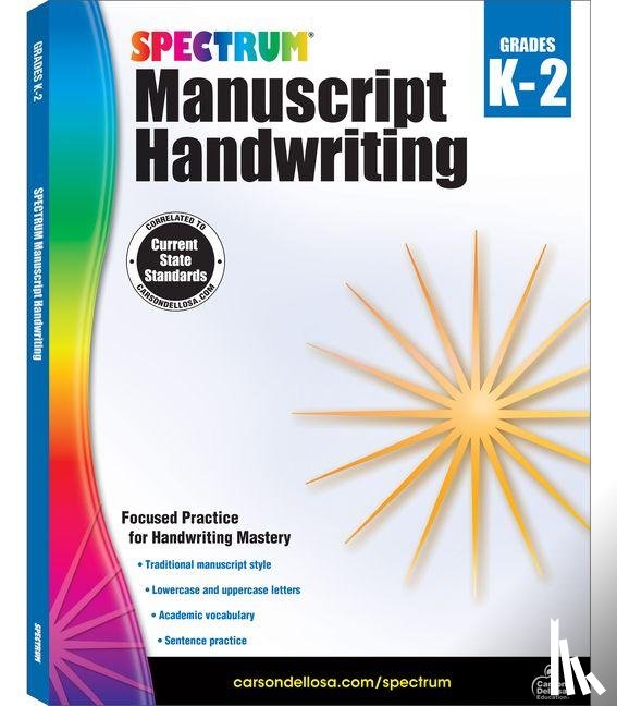 Spectrum - Spectrum Manuscript Handwriting, Grades K - 2