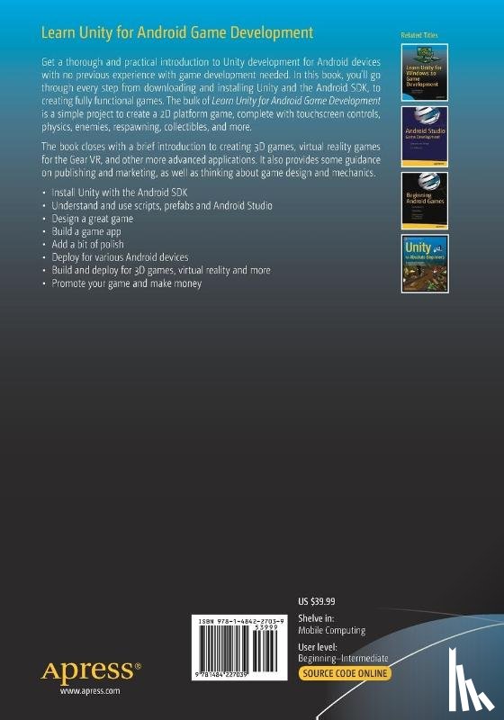 Sinicki, Adam - Learn Unity for Android Game Development