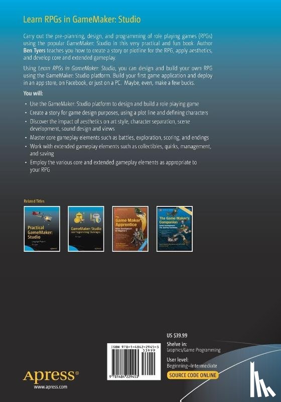 Tyers, Ben - Learn RPGs in GameMaker: Studio