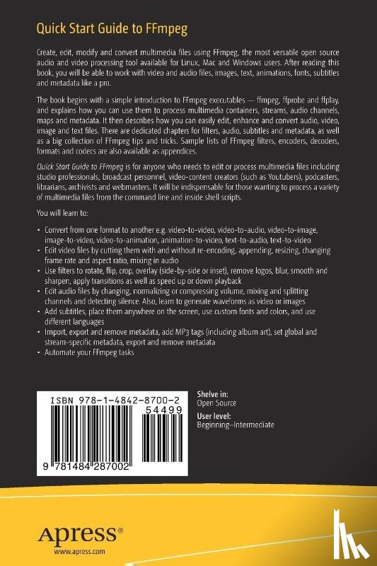 Subhash, V. - Quick Start Guide to FFmpeg