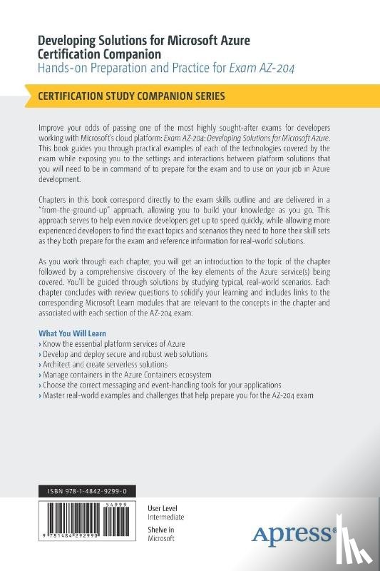 Gorman, Brian L. - Developing Solutions for Microsoft Azure Certification Companion