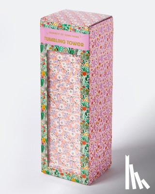 Something, Journey Of - Floral Tumbling Tower Game - Stylish Wooden Stacking Game for Family & Party Fun