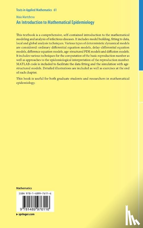 Martcheva, Maia - An Introduction to Mathematical Epidemiology