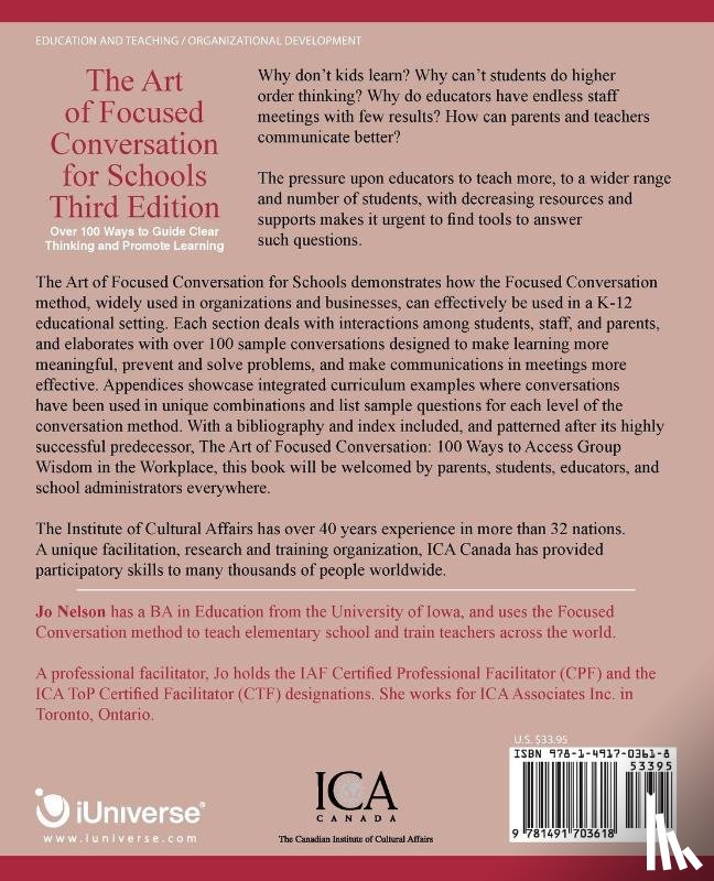 Nelson, Jo - The Art of Focused Conversation for Schools, Third Edition