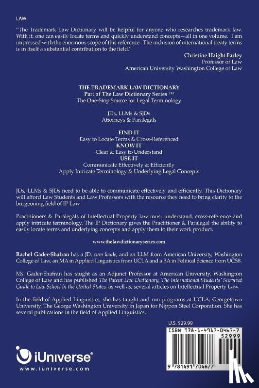 Gader-Shafran Ma Jd LLM, Rachel - The Trademark Law Dictionary