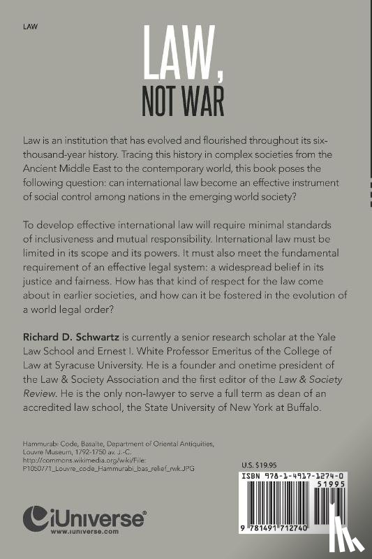 Schwartz, Richard Derecktor - Law, Not War