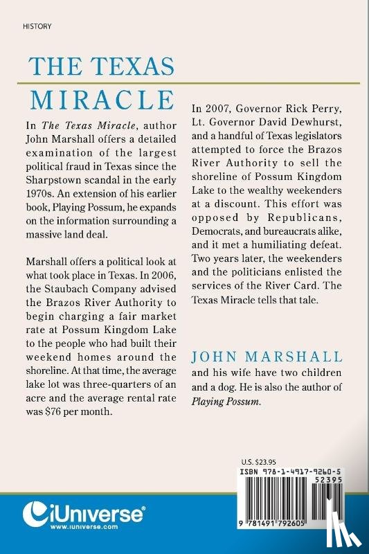 Marshall, John (University of Toronto Canada) - The Texas Miracle