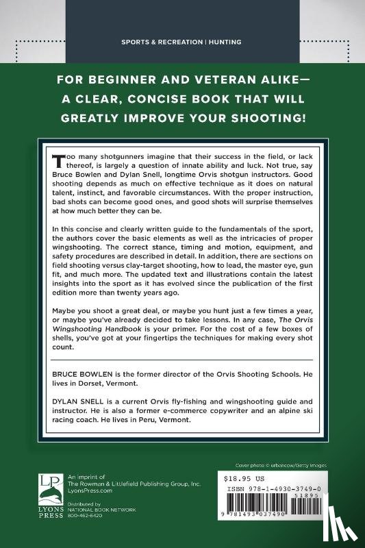Bowlen, Bruce, Snell, Dylan - The Orvis Wingshooting Handbook, Fully Revised and Updated
