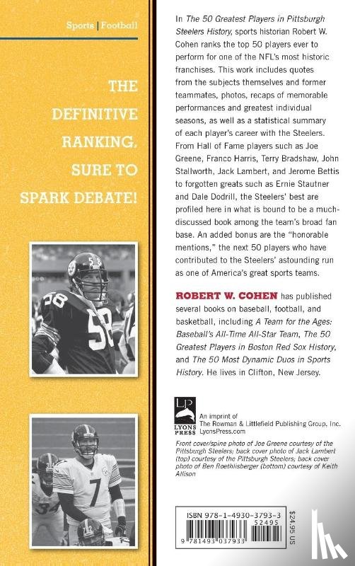 Cohen, Robert W. - The 50 Greatest Players in Pittsburgh Steelers History