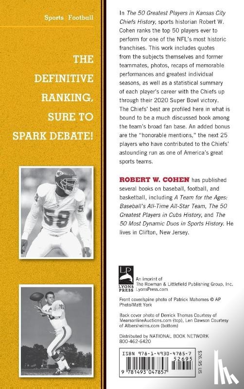 Cohen, Robert W. - The 50 Greatest Players in Kansas City Chiefs History