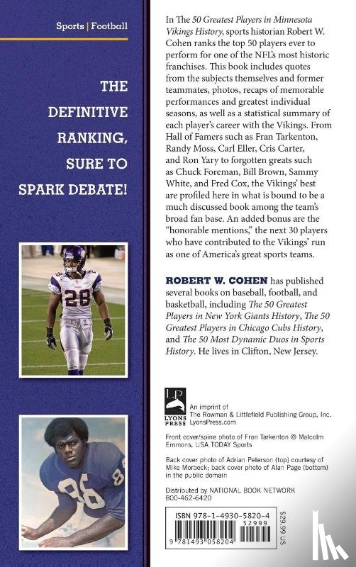 Cohen, Robert W. - The 50 Greatest Players in Minnesota Vikings History