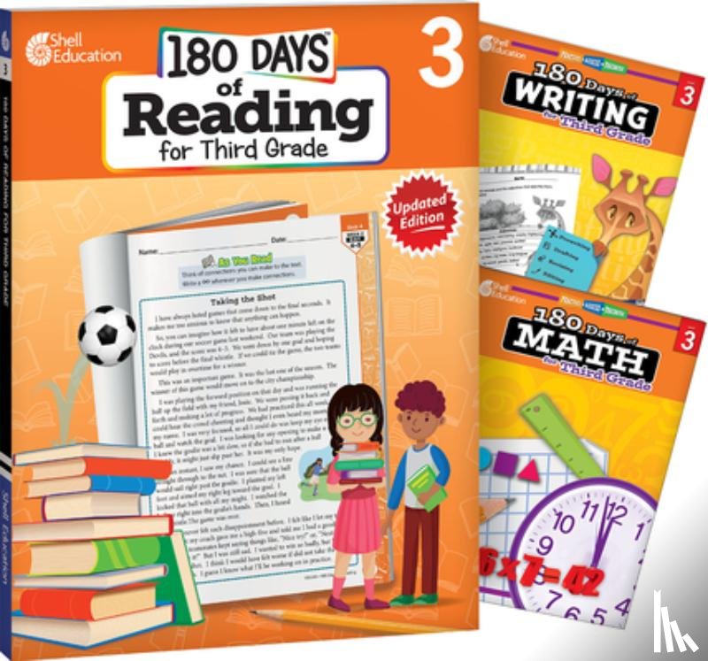 Multiple Authors - 180 Days(tm) Reading, Writing and Math for Grade 3: 3-Book Set: Practice, Assess, Diagnose