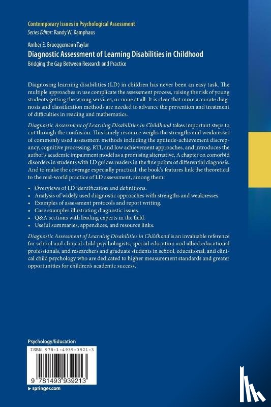 Taylor, Amber E. Brueggemann - Diagnostic Assessment of Learning Disabilities in Childhood