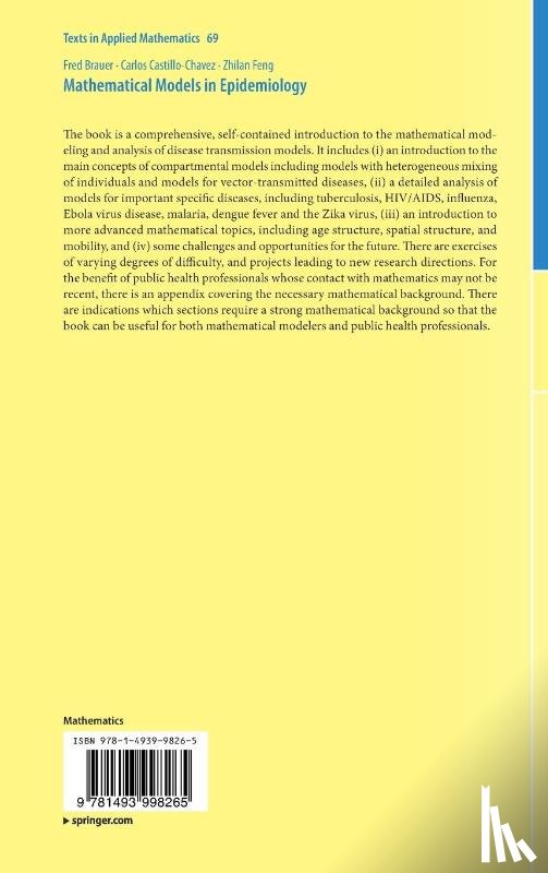 Fred Brauer, Carlos Castillo-Chavez, Zhilan Feng - Mathematical Models in Epidemiology