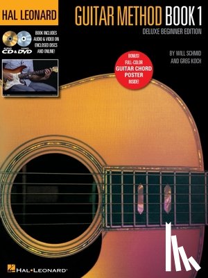 Schmid, Will - Hal Leonard Guitar Method Book 1 Deluxe Beginner Edition Guitar Lesson Book with Online Audio and Video Learn Acoustic and Electric Guitar Chords Tech