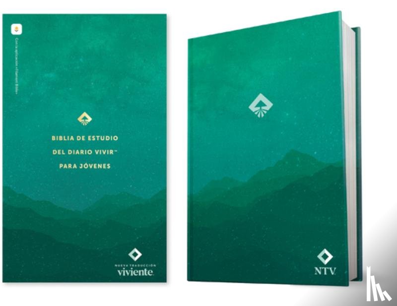 Tyndale - Biblia de Estudio del Diario Vivir Para Jóvenes Ntv Con Filament (Tapa Dura, Verde, Letra Roja)