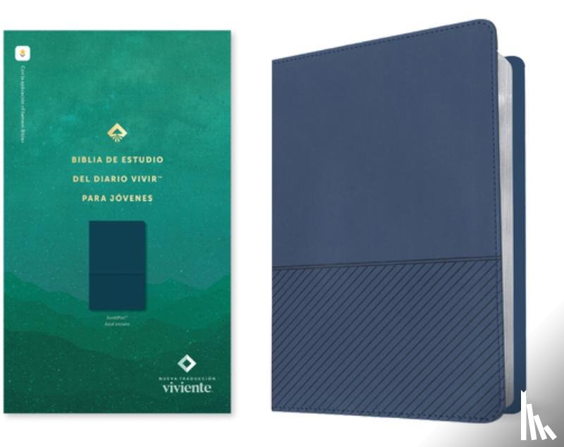 Tyndale - Biblia de Estudio del Diario Vivir Para Jóvenes Ntv Con Filament (Sentipiel, Azul Oscuro, Letra Roja)