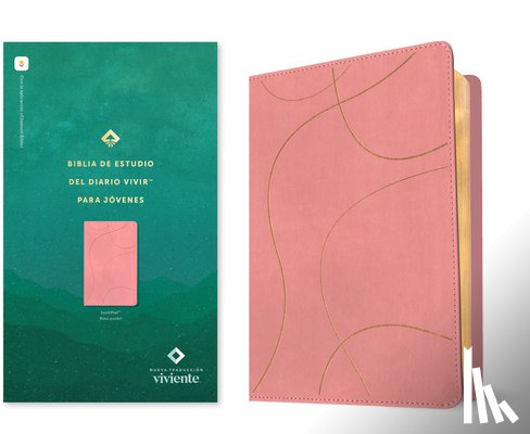 Tyndale - Biblia de Estudio del Diario Vivir Para Jóvenes Ntv Con Filament (Sentipiel, Rosa Pastel, Letra Roja)