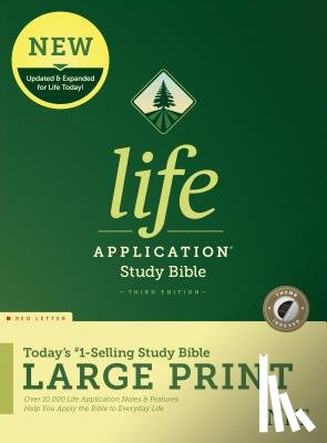 Tyndale - NLT Life Application Study Bible, Third Edition, Large Print (Red Letter, Hardcover, Indexed)